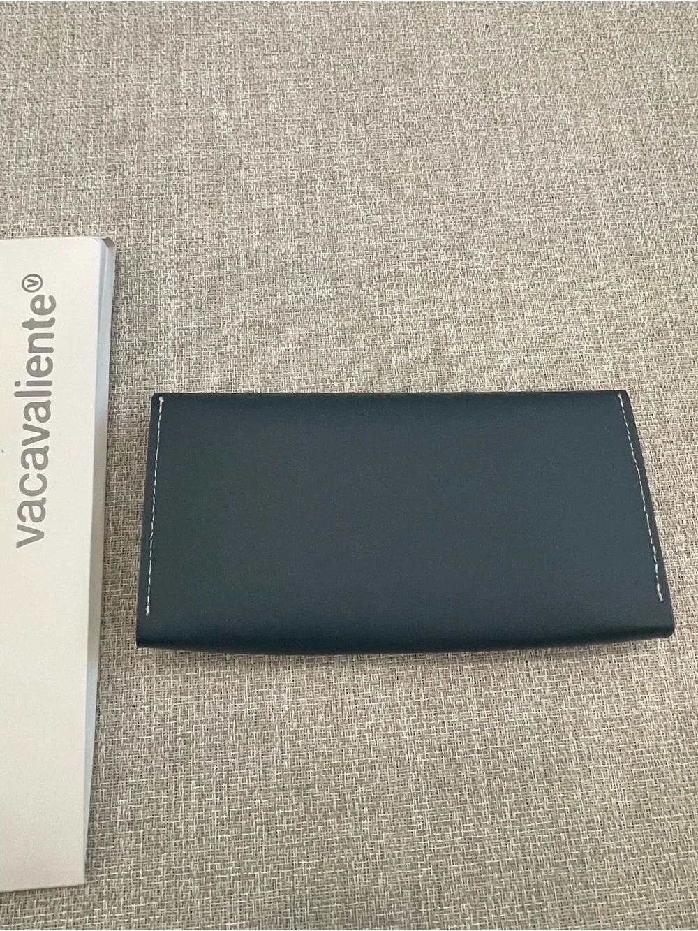 vacavaliente Envelope Paper Case - Dark Teal Leather Wallet - NEW